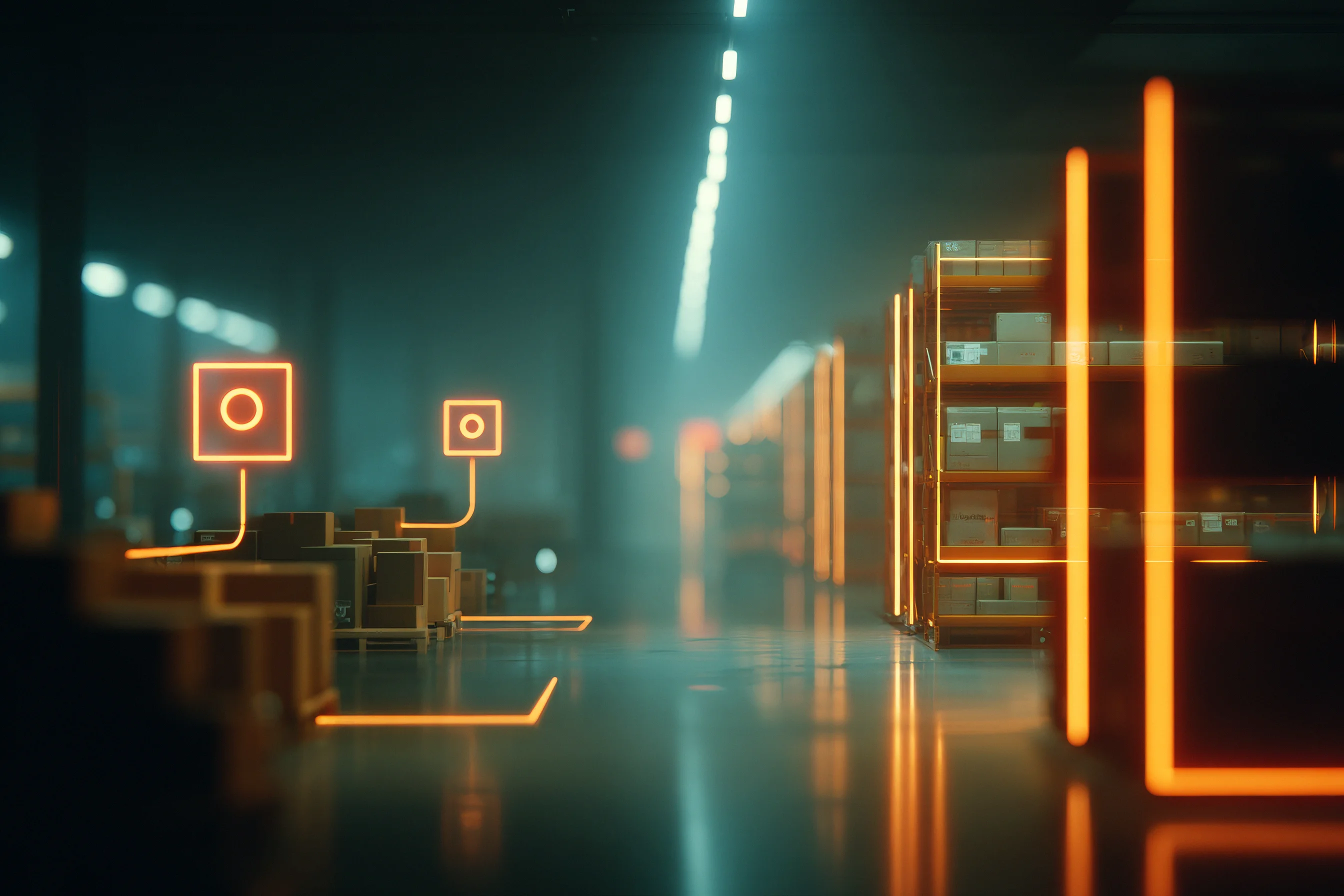 SMAVOO Kanban-Sensor am Regalfach